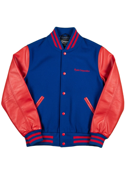 Royal Blue & Red Varsity Letterman Jacket