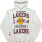 White Los Angeles Lakers Hoodie with Multi-Logo Print