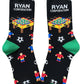 RYAN CORPORATION Football Themed Crew Socks