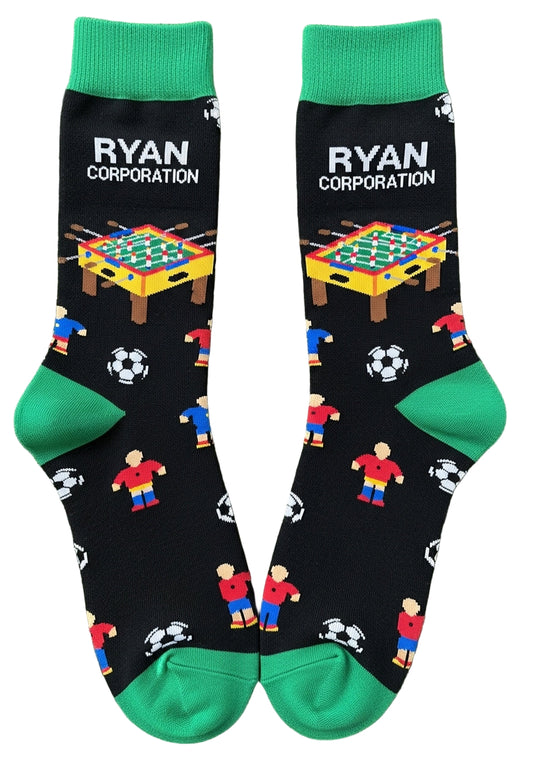 RYAN CORPORATION Football Themed Crew Socks