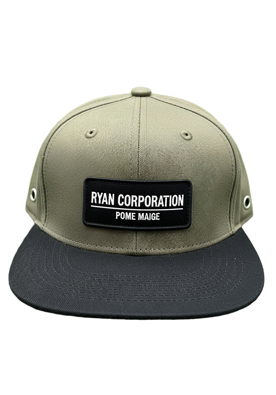 Ryan Corporation Olive & Black Flat Brimmed Cap