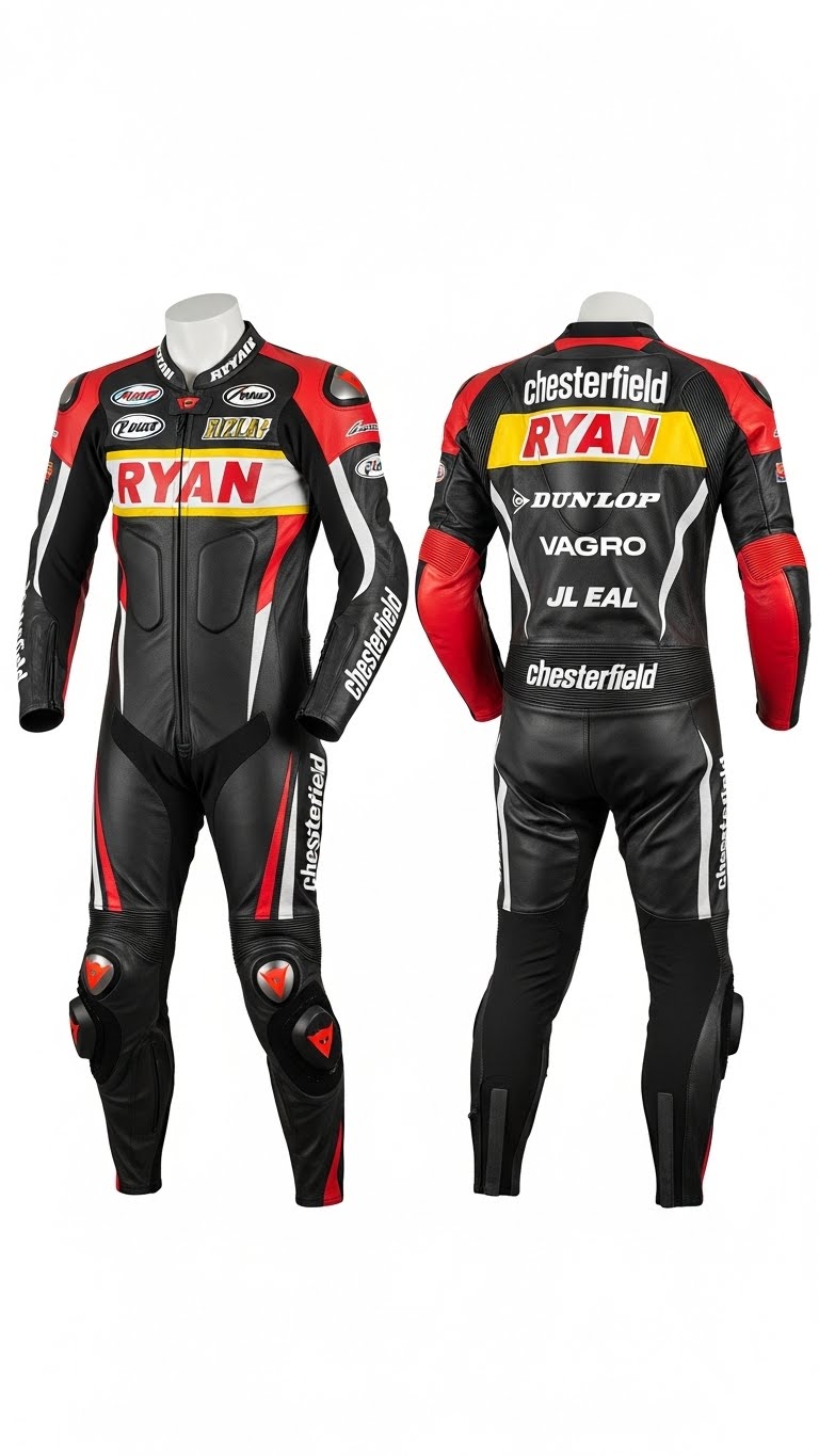 Premium Full Grain Cowhide Leather Biker Suit Thick Motorcycle Racing for Men