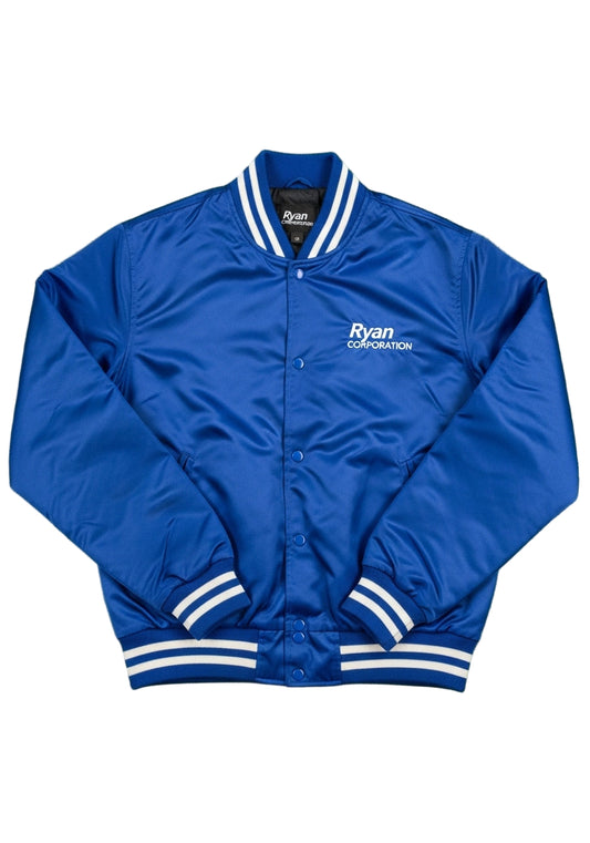Royal Blue Satin Varsity Jacket – Ryan Corporation