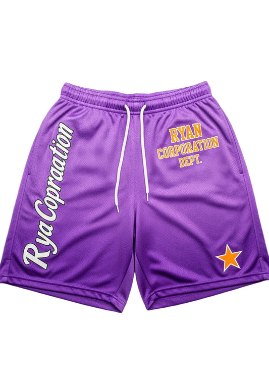 Purple Gradient Jersey Shorts Ryan Corporation Dept.