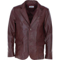 Men’s Classic Rust Leather Blazer Premium Tailored Style