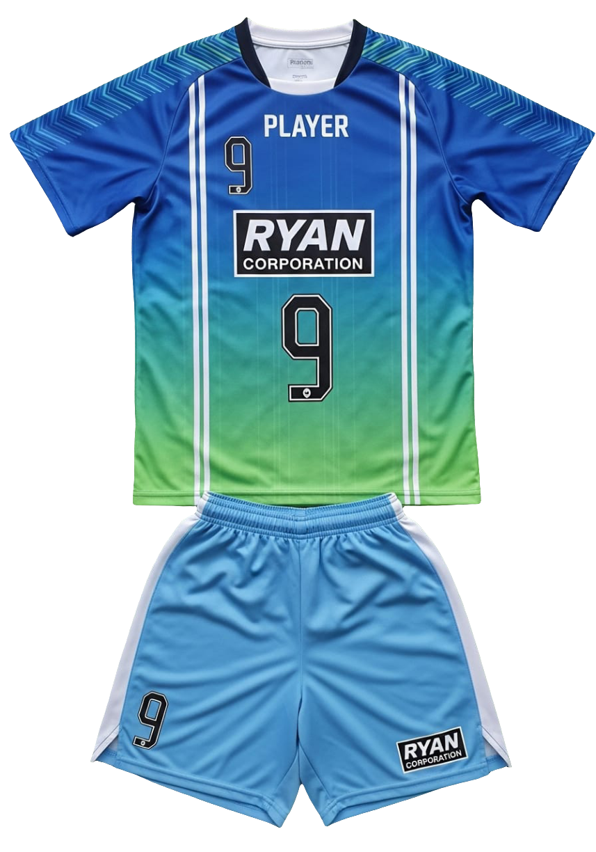 Ryan Corporation Gradient Soccer Jersey & Shorts Set
