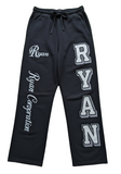 Black  Sweatpants Script & 3D Block Graphic