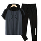 Hooded Zipper Tee &amp; Trouser Set