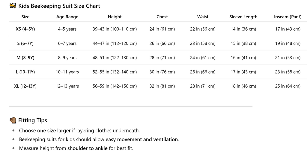 Children’s White Beekeeping Suit with Detachable Hood Safe, Breathable & Comfortable