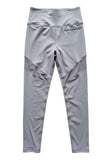 Gray High Waist Leggings with Mesh Side Panels