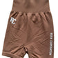 Women’s Seamless High-Waisted Shorts Earthy Brown