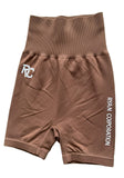 Women’s Seamless High-Waisted Shorts Earthy Brown