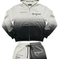 Gray Gradient Definition Hoodie & Shorts Set
