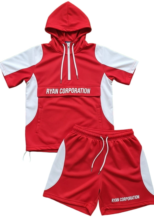 Red & White Athletic Set "RYAN CORPORATION" Performance Edition