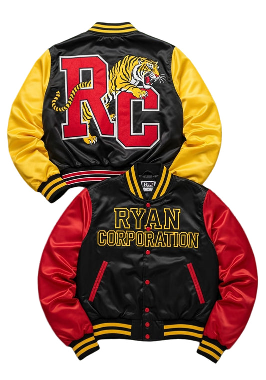Satin Baseball Cropped Jackets  Ryan Corporation