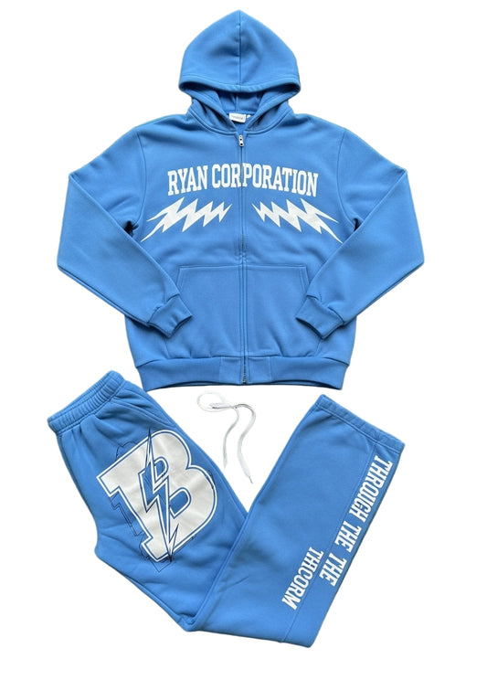 Sky Blue Ryan Corporation Sweatsuit  "Through the Storm" Set