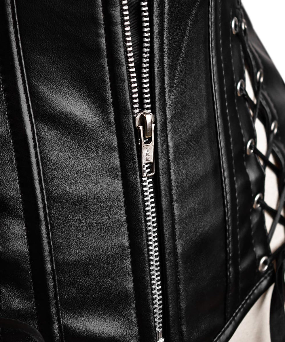 Handmade Faux Leather Overbust Corset  Waist Training & Body Shaping