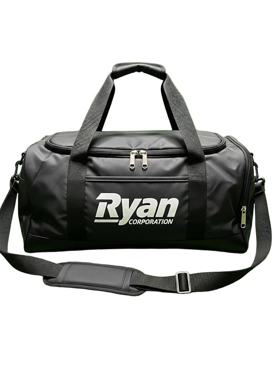 Black Sports & Travel Duffel Bag with White Logo