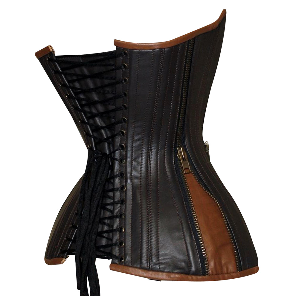 Handmade Real Leather Halfbust Corset  Waist Shaping & Gothic Elegance