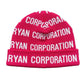 Ryan Corporation Pink Gothic Logo Beanie