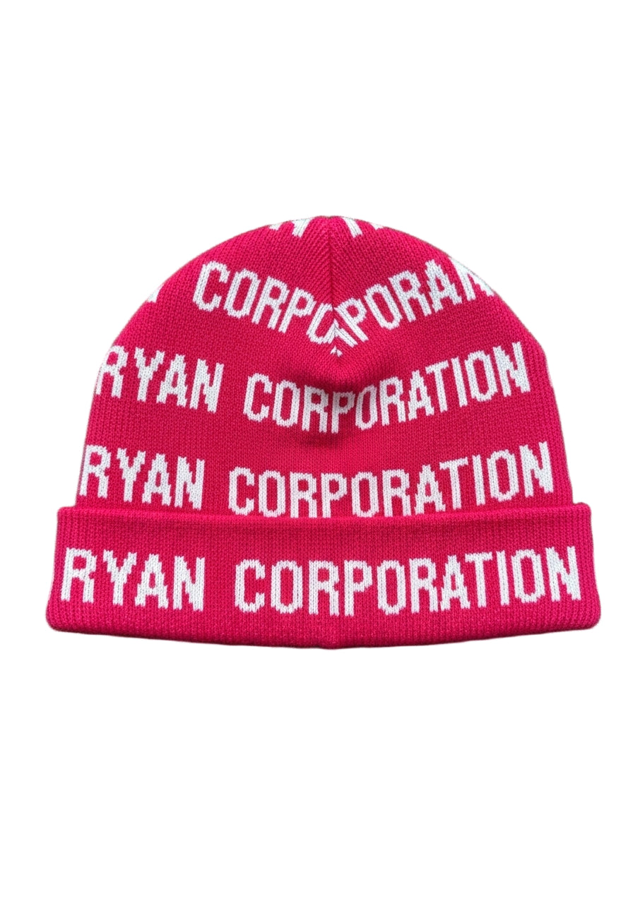 Ryan Corporation Pink Gothic Logo Beanie