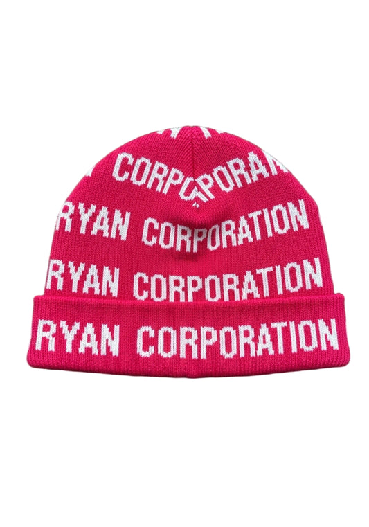 Ryan Corporation Pink Gothic Logo Beanie