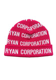 Ryan Corporation Pink Gothic Logo Beanie