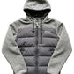 Grey & Dark Grey Puffy Hooded Jacket  Ryan Corporation