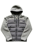 Grey & Dark Grey Puffy Hooded Jacket  Ryan Corporation