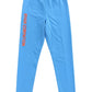 Light Blue Athletic Pants with Vertical Branding