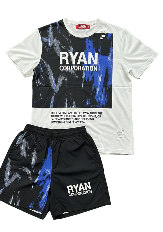 Ryan Corporation Abstract T-Shirt & Shorts Set