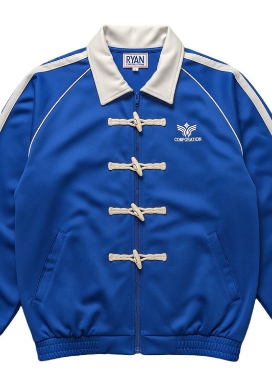 Blue Tracksuit Jacket with Toggle Fastenings