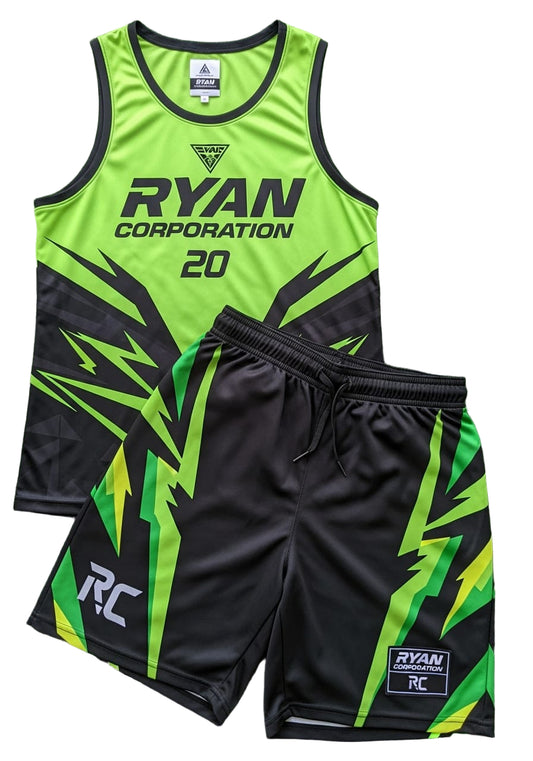 Ryan Corporation Neon Green & Black Uniform Set