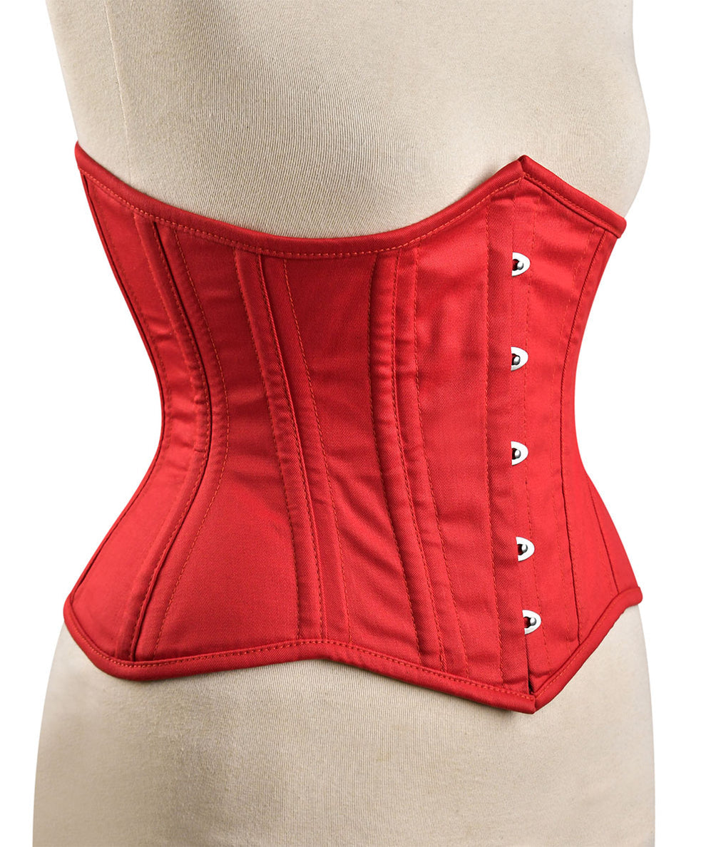 Steel Boned Cotton Corset  Handmade Waist Shaper for Women