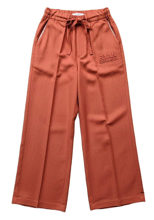 Rust-Colored Wide Leg Trousers