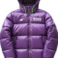 Purple Quilted Puffer Jacket with Hood