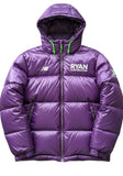 Purple Quilted Puffer Jacket with Hood