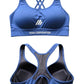 Blue Cross-Back Sports Bra