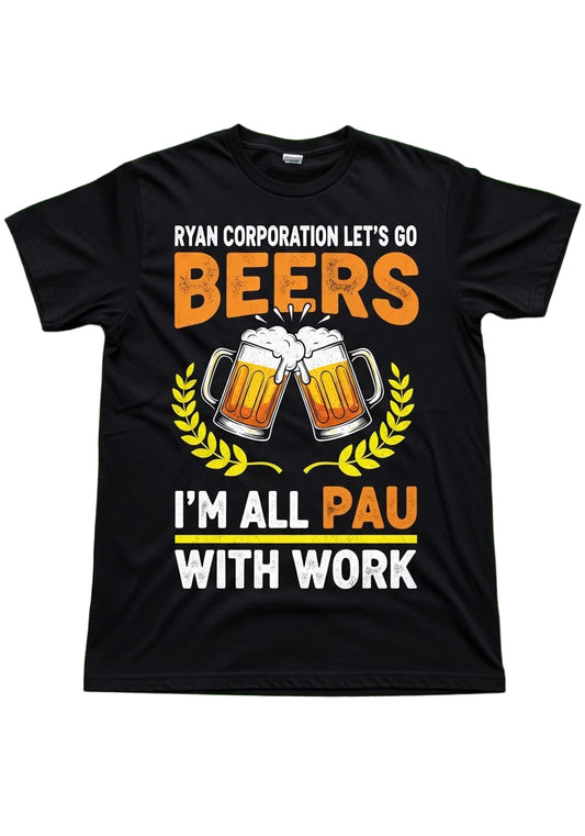 Ryan Corporation “Let’s Go Beers” Graphic T-Shirt  Black