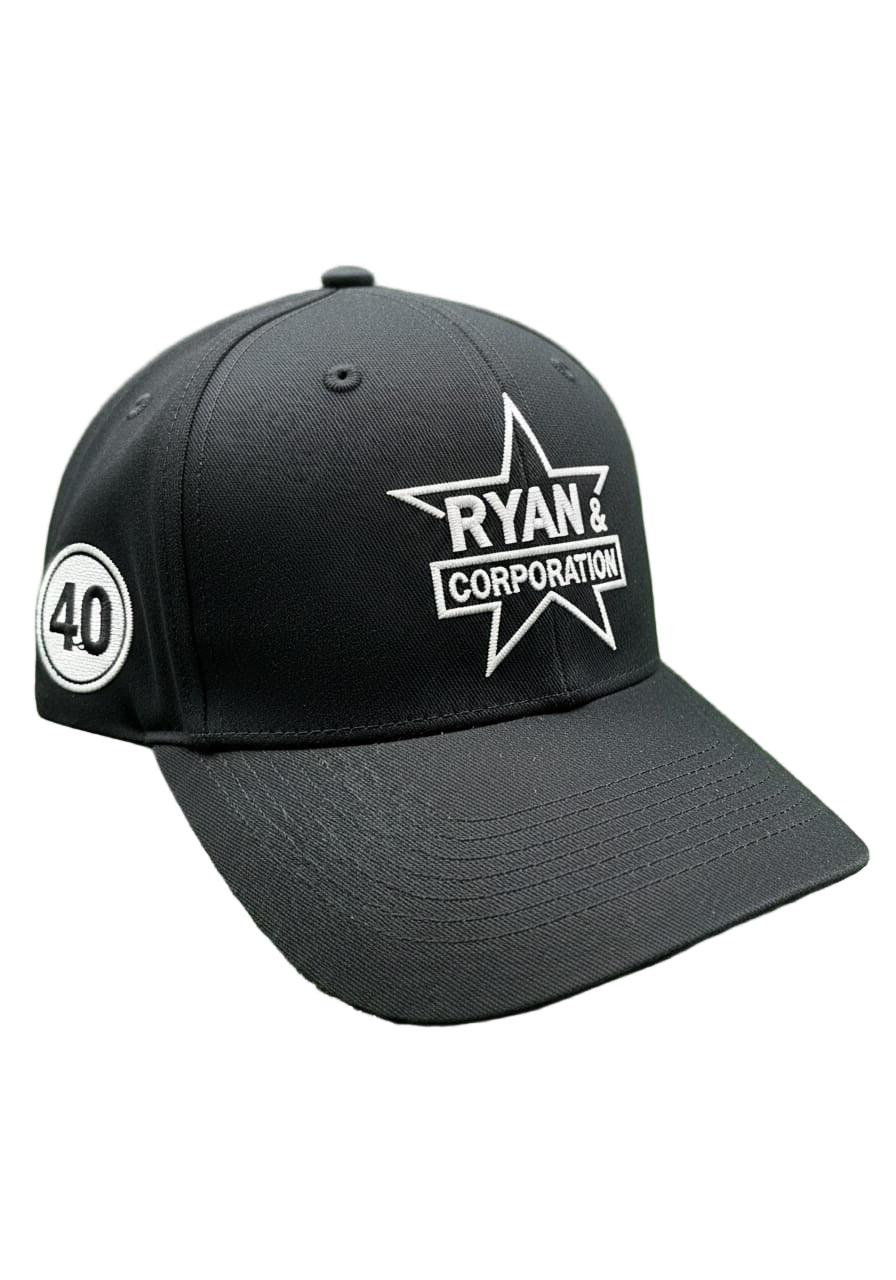 Ryan Corporation Black Star Logo Baseball Cap
