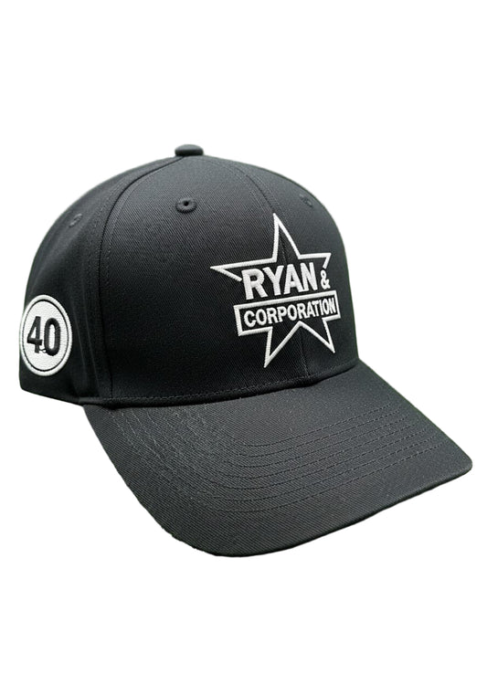 Ryan Corporation Black Star Logo Baseball Cap