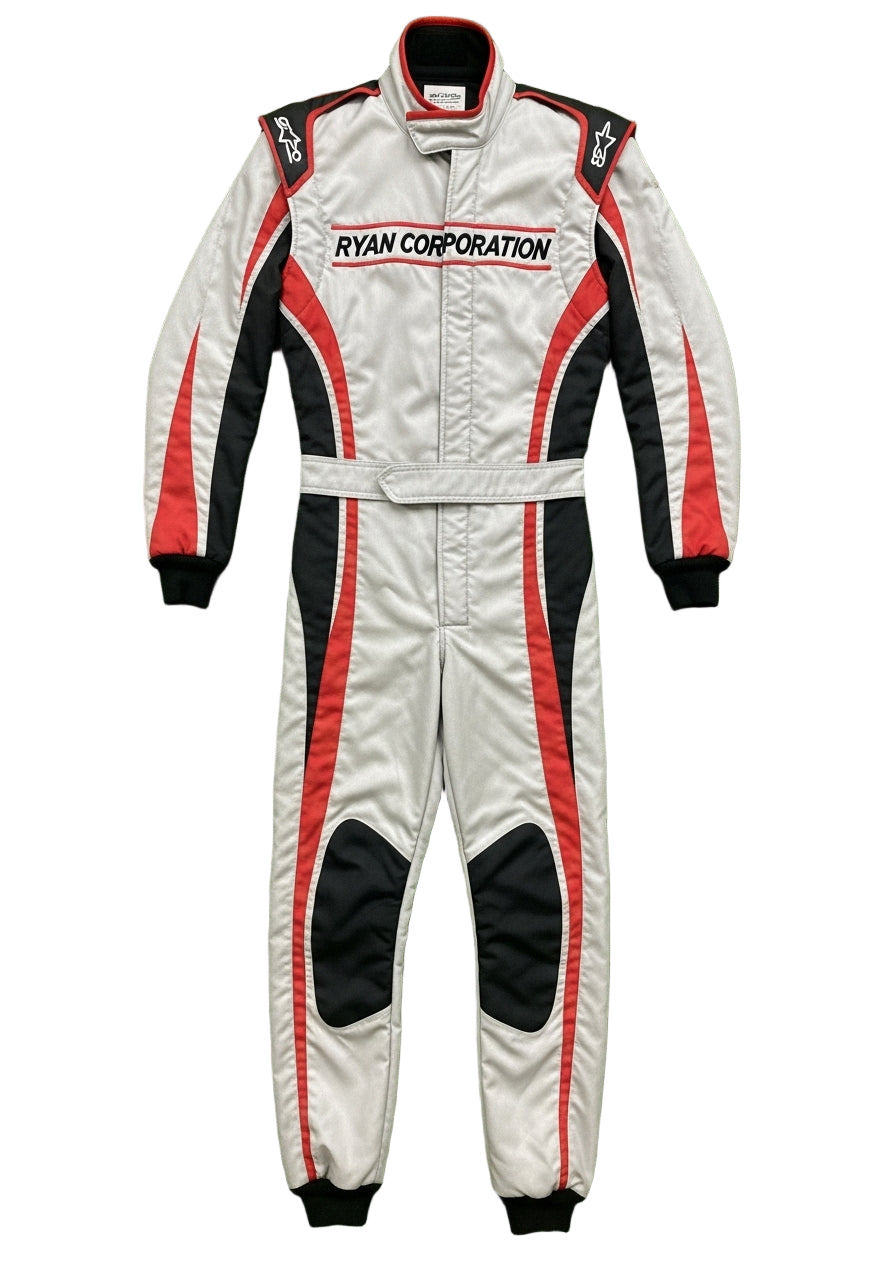 White/Red  Kart Racing Suits