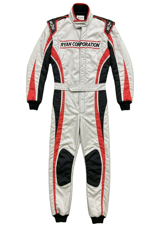 White/Red  Kart Racing Suits