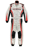White/Red  Kart Racing Suits