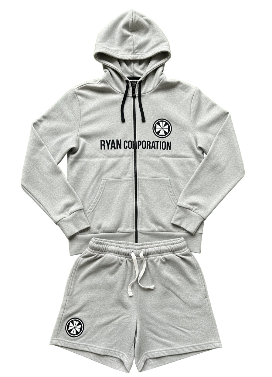 Light Gray Shield Emblem Sweat Suit