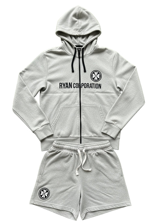 Light Gray Shield Emblem Sweat Suit