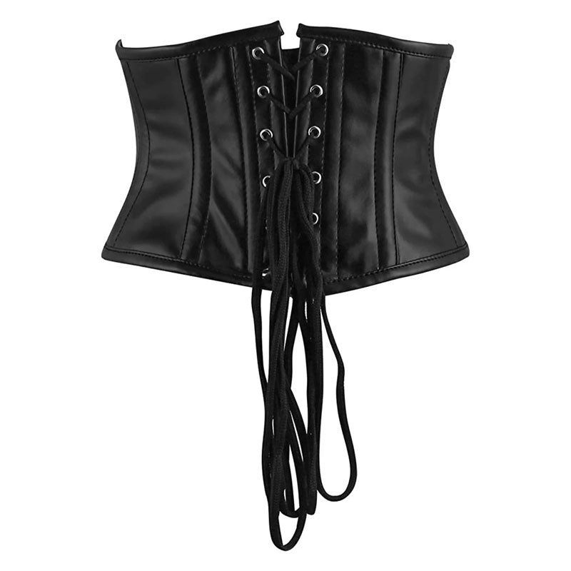 Handmade Faux Leather Underbust Corset  Waist Slimming & Body Shaping Corset
