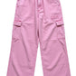 Bubblegum Pink Wide Leg Cargo Pants