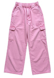 Bubblegum Pink Wide Leg Cargo Pants