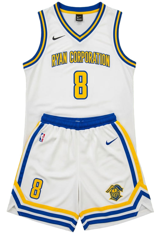 Ryan Corporation White & Yellow/Blue  Uniform